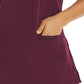 Women's Two-Pocket Knit V-neck Top - 3902 - Wine