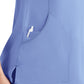 Women's Three-Pocket Contrast Stitching V-Neck Top - 4510 - Ceil Blue