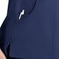 Women's Three-Pocket Contrast Stitching V-Neck Top - 4510 - Navy