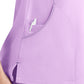 Women's Three-Pocket Contrast Stitching V-Neck Top - 4510 - Orchid Bouquet