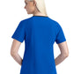 Women's Three-Pocket Contrast Stitching V-Neck Top - 4510 - Royal Blue