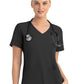 Women's Two-Pocket Mock Wrap Top - 4520 - Black