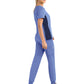 Women's Two-Pocket Mock Wrap Top - 4520 - Ceil Blue