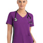 Women's Two-Pocket Mock Wrap Top - 4520 - Hollyhock