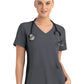 Women's Two-Pocket Mock Wrap Top - 4520 - Pewter