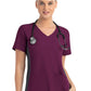 Women's Two-Pocket Mock Wrap Top - 4520 - Wine