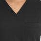 Women's One-Pocket V-Neck Tuck-In Top - 4530 - Black