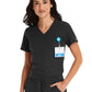 Women's One-Pocket V-Neck Tuck-In Top - 4530 - Black