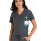 Women's One-Pocket V-Neck Tuck-In Top - 4530 - Pewter