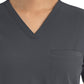 Women's One-Pocket V-Neck Tuck-In Top - 4530 - Pewter