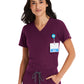 Women's One-Pocket V-Neck Tuck-In Top - 4530 - Wine
