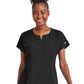 Women's Three-Pocket Notched Neck Dolman Top - 4540 - Black