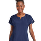 Women's Three-Pocket Notched Neck Dolman Top - 4540 - Navy