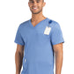 Men's Three-Pocket V-Neck Top - 5502 - Ceil Blue