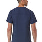 Men's One-Pocket Tuckable Contrast Piping V-Neck  Top - 5901 - Heather Navy