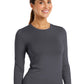 Women's Long Sleeve Underscrub Tee - 6609 - Pewter