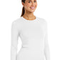Women's Long Sleeve Underscrub Tee - 6609 - White