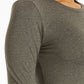 Women's Basic Long Sleeve Underscrub Tee - 6909 - Heather Grey