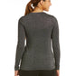 Women's Basic Long Sleeve Underscrub Tee - 6909 - Metallic Silver