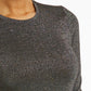 Women's Basic Long Sleeve Underscrub Tee - 6909 - Metallic Silver