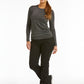 Women's Basic Long Sleeve Underscrub Tee - 6909 - Metallic Silver
