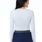 Women's Basic Long Sleeve Underscrub Tee - 6909 - White