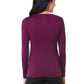Women's Basic Long Sleeve Underscrub Tee - 6909 - Wine