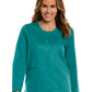 Women's Three-Pocket Round Neck Jacket - 7701 - Teal