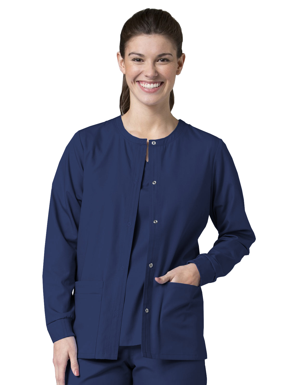 Women's Four-Pocket Warm-Up Jacket - 8706 - True Navy