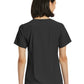 Women's Fitted One-Pocket V-Neck Top - SJ101 - Black