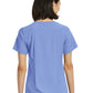 Women's Fitted One-Pocket V-Neck Top - SJ101 - Ciel Blue
