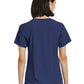 Women's Fitted One-Pocket V-Neck Top - SJ101 - Navy