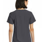 Women's Fitted One-Pocket V-Neck Top - SJ101 - Pewter
