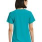 Women's Fitted One-Pocket V-Neck Top - SJ101 - Teal
