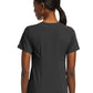 Women's Fitted Two-Pocket V-Neck Top - SJ102 - Black