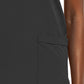 Women's Fitted Two-Pocket V-Neck Top - SJ102 - Black