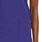 Women's Fitted Two-Pocket V-Neck Top - SJ102 - Grape