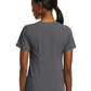 Women's Fitted Two-Pocket V-Neck Top - SJ102 - Heather Grey