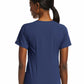 Women's Fitted Two-Pocket V-Neck Top - SJ102 - Navy