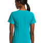 Women's Fitted Two-Pocket V-Neck Top - SJ102 - Teal