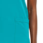Women's Fitted Two-Pocket V-Neck Top - SJ102 - Teal