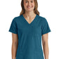 Women's Fitted Six-Pocket V-Neck Top - SJ103 - Caribbean