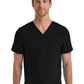 Unisex One-Pocket V-Neck Top - SJ501 - Black