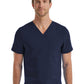 Unisex One-Pocket V-Neck Top - SJ501 - Navy