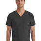 Unisex One-Pocket V-Neck Top - SJ501 - Pewter