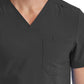 Unisex One-Pocket V-Neck Top - SJ501 - Pewter