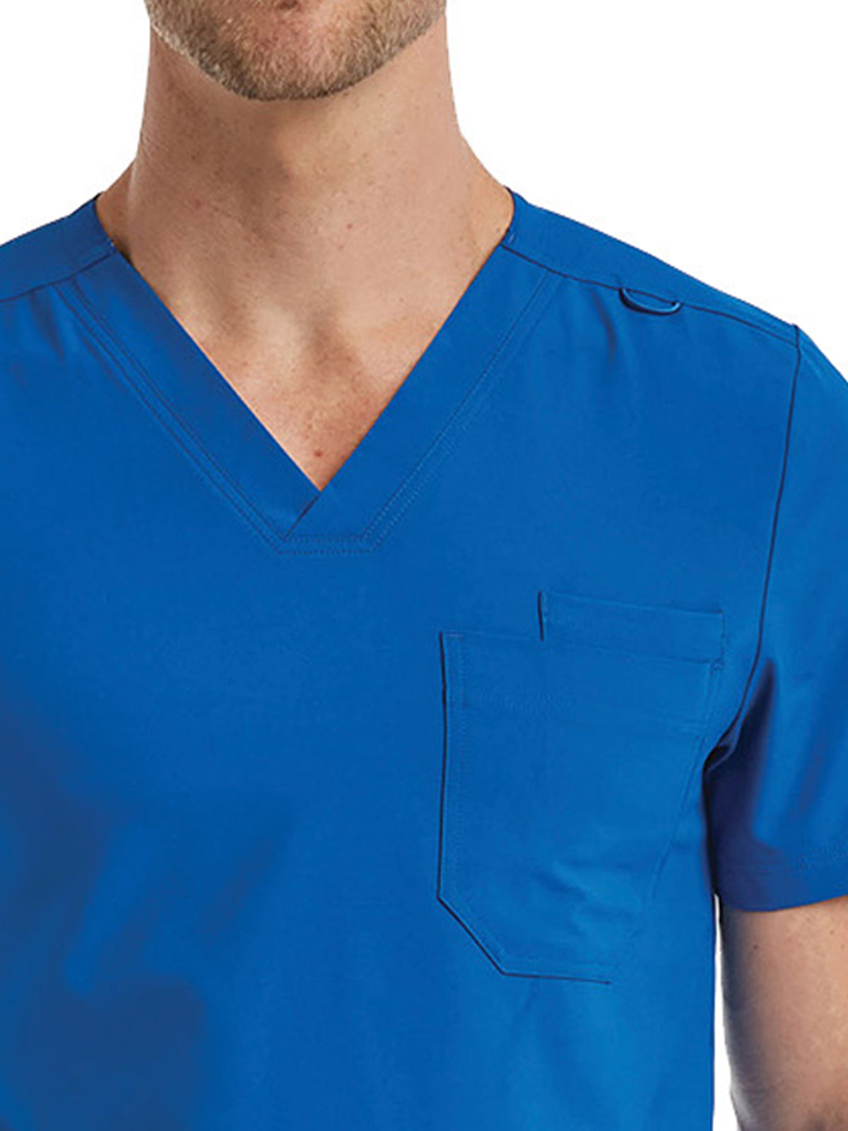 Unisex One-Pocket V-Neck Top - SJ501 - Royal Blue