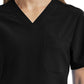 Unisex Three-Pocket V-Neck Top - SJ503 - Black