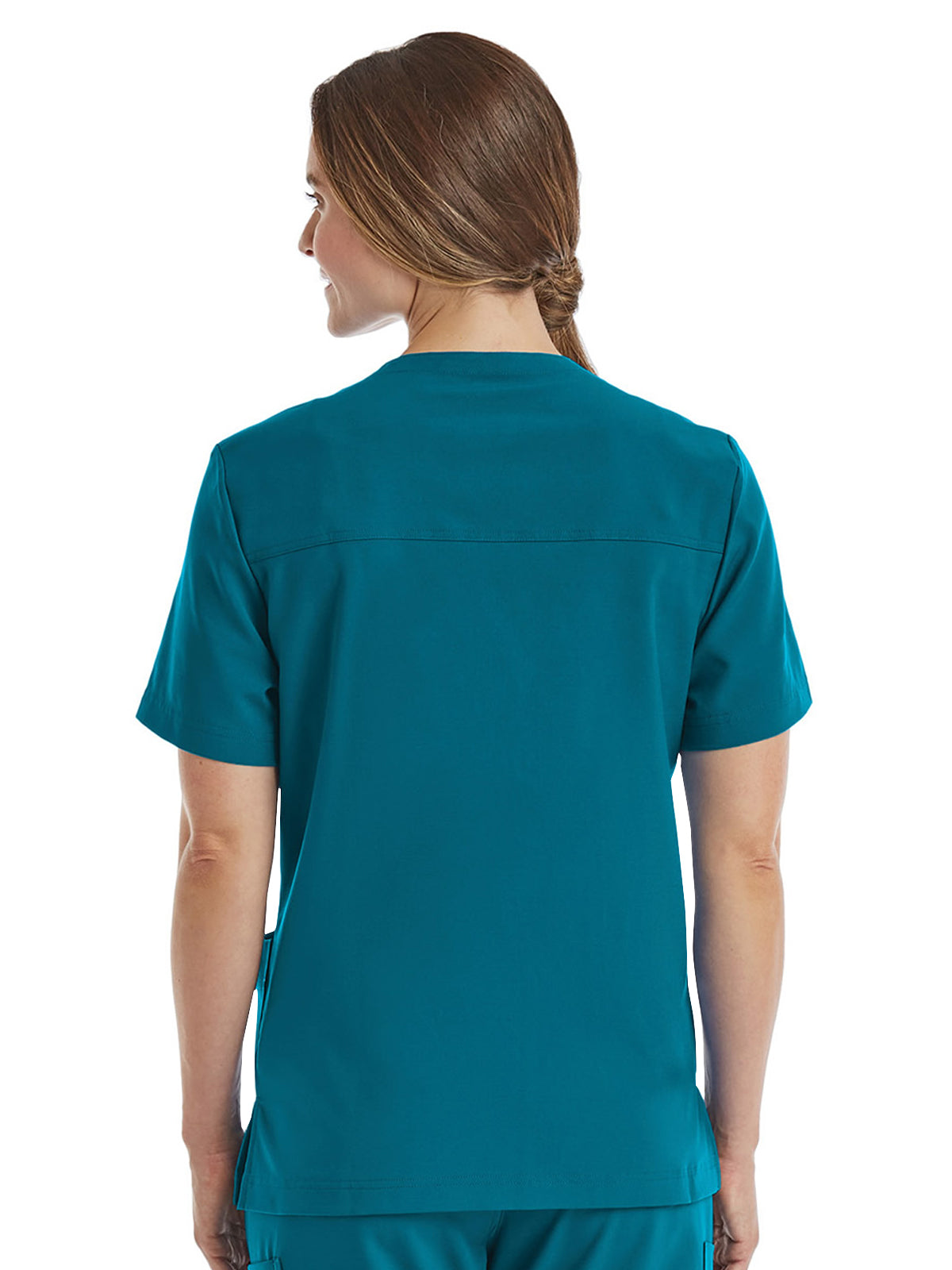 Unisex Three-Pocket V-Neck Top - SJ503 - Caribbean