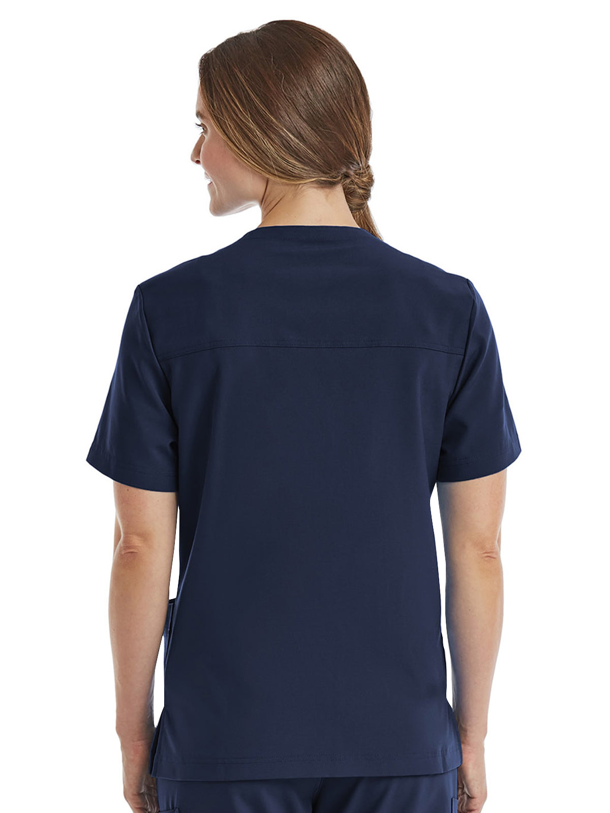 Unisex Three-Pocket V-Neck Top - SJ503 - Navy